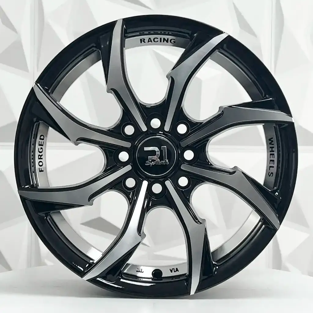 RIN 13X5.5 4-100/114.3 R1 SPORT HX005 BLACK MACHINE FACE RED LINE ET35 CB73.1