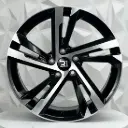 RIN 18X8 5-112 R1 SPORT VH2137 BLACK MACHINE FACE ET40 CB57.1