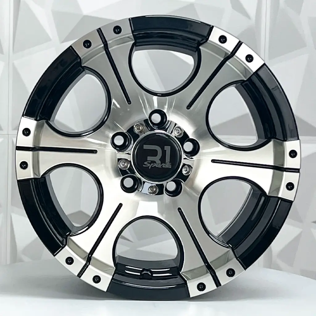 RIN 15X8 5-114.3 R1 SPORT QC602 BLACK MACHINE FACE ET0 CB83