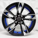 RIN 15X8.5 4-100/114.3 R1 SPORT JCW39 BLACK MACHINE FACE BLUE LINE ET05 CB73.1
